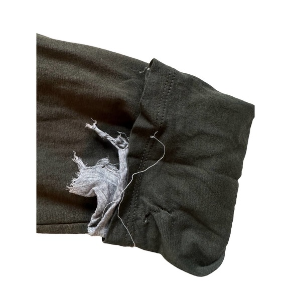 Men XL Vince Double Layer Baseball Crew Long Slv Shirt Top Pima Cotton Gray - Picture 5 of 6